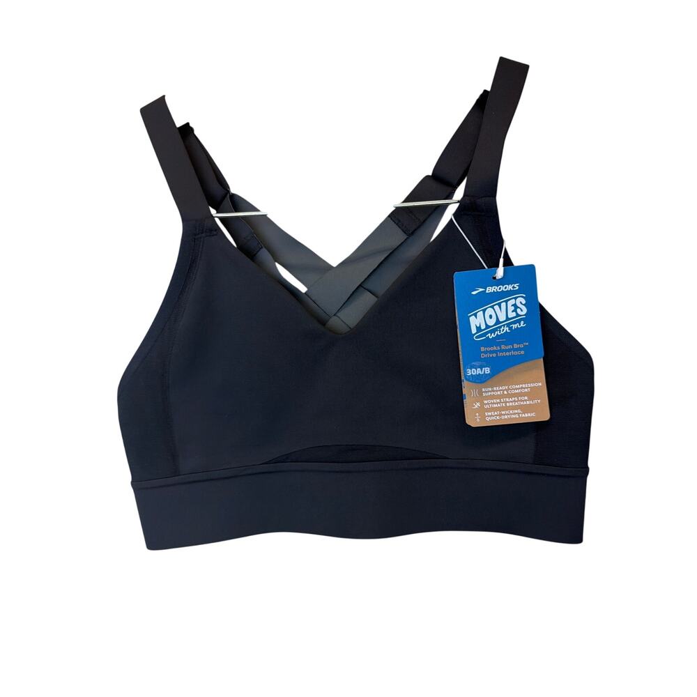 Brooks Women's Drive Interlace Run Bra size 30A/B black